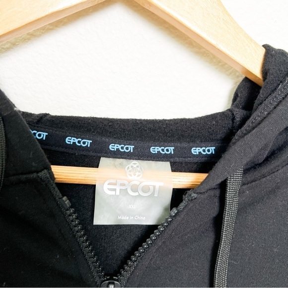 Disney Parks Epcot Center Logo Creations Shop  3/4 Zip Hoodie size XXL - Picture 3 of 5